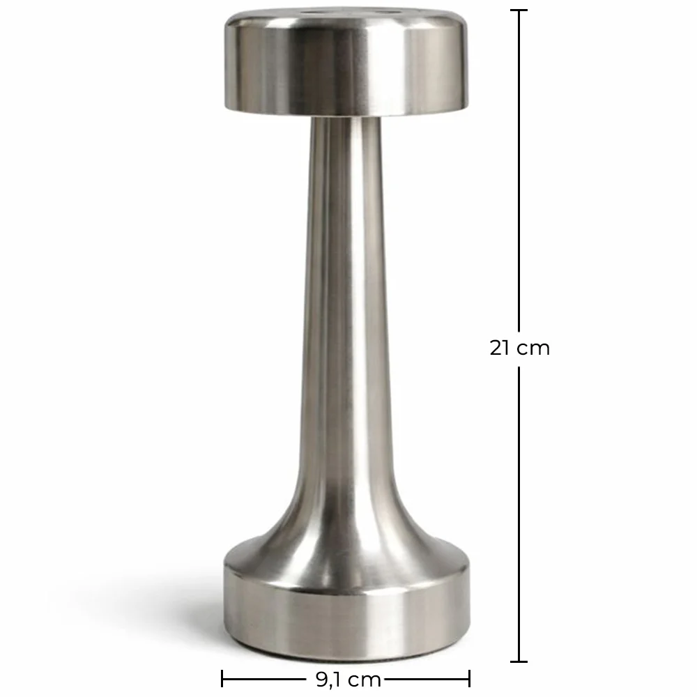 Lâmpada de Mesa Sem Fio Recarregável LED – Controle por Toque – Design Moderno em Metal – Azura image 10