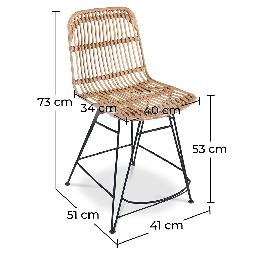 Cadeira de jantar em rattan - Estilo Boho Bali - Prena image 10