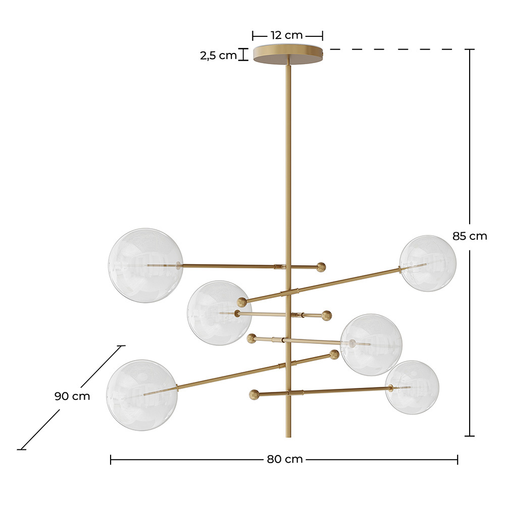 Luminária de teto com bolas - Luminária pendente de Desenho - Blun image 10