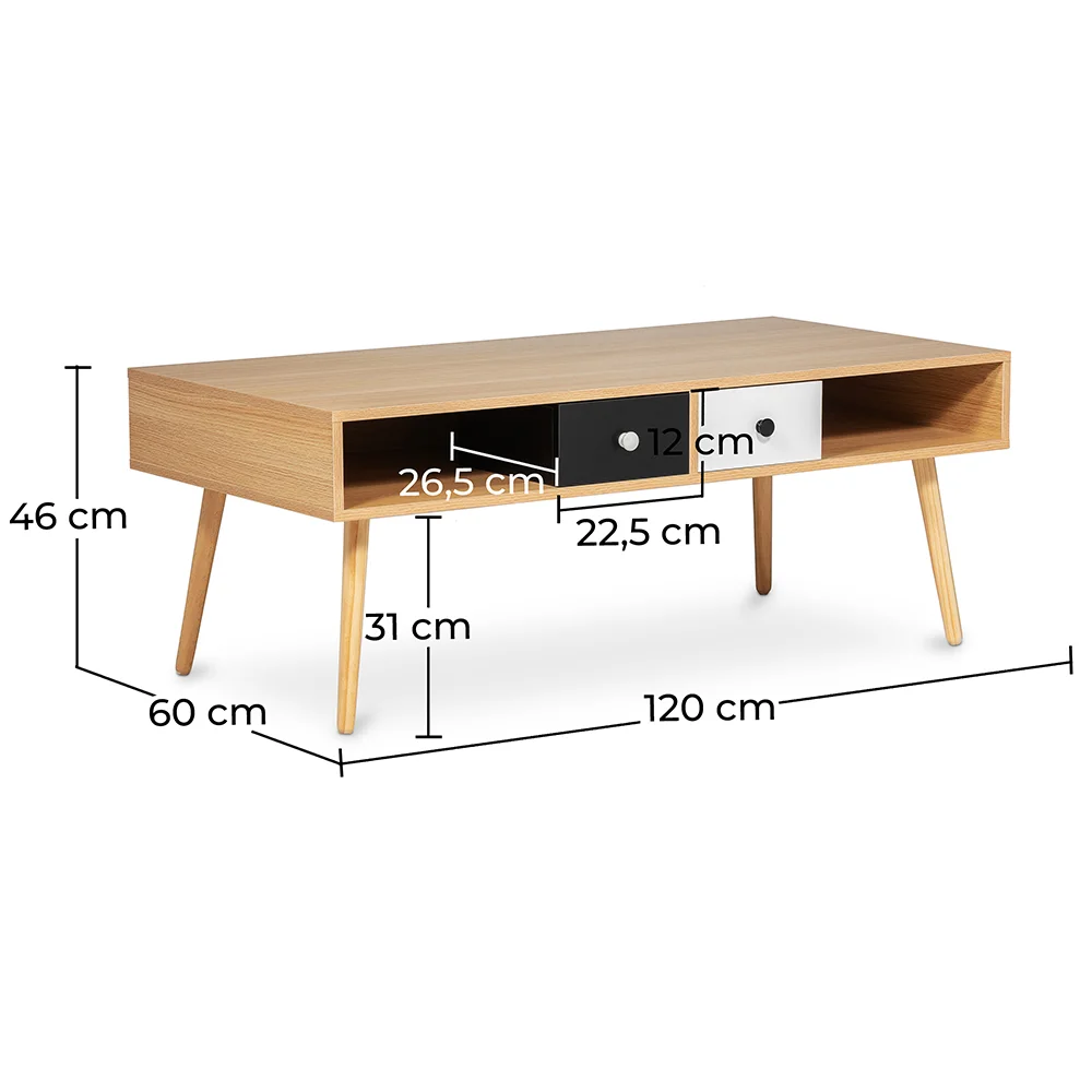 Mesa de centro de madeira - Design escandinavo - Miua image 10