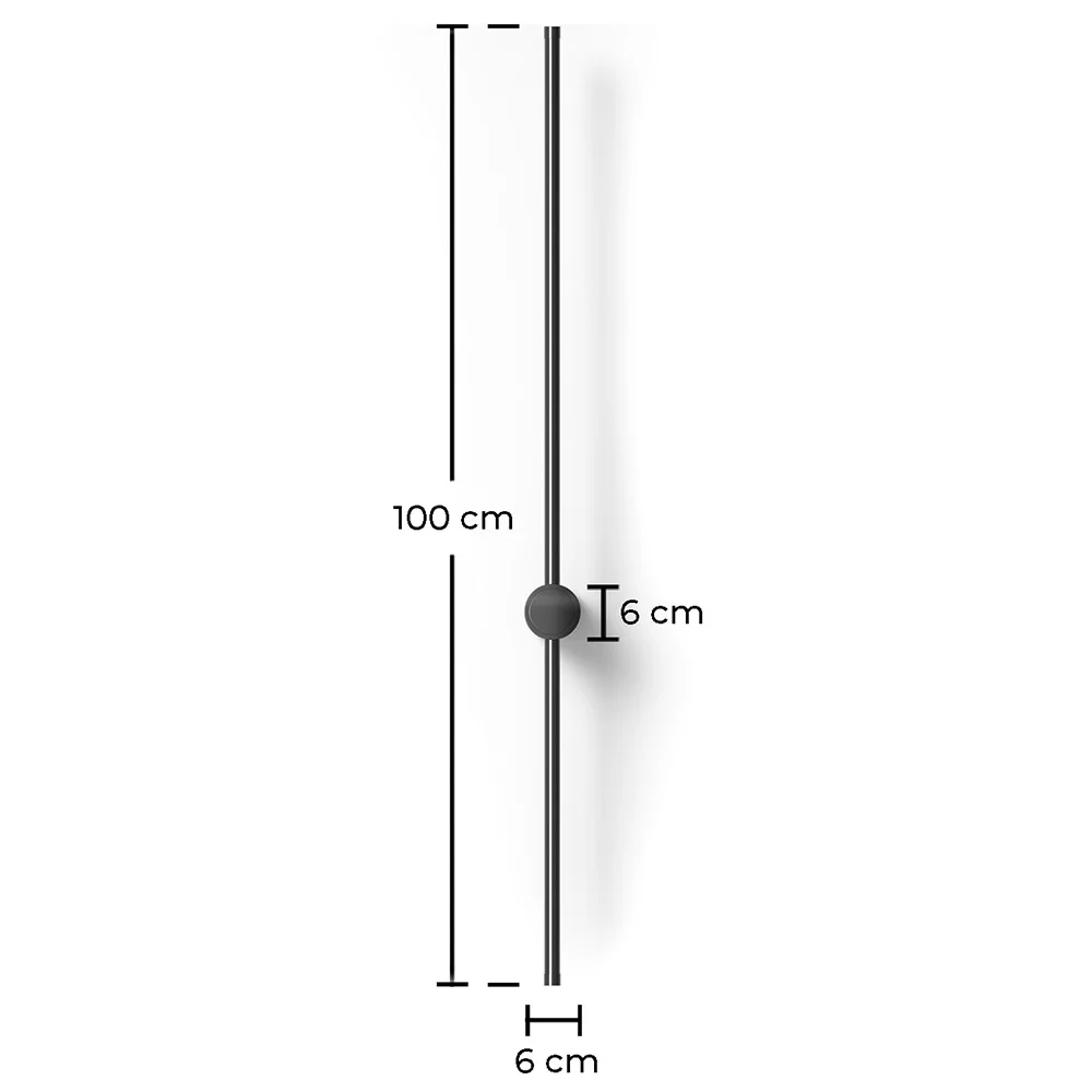 Luminária de Parede - Barra de Metal - LED 100cm - Hernel image 10