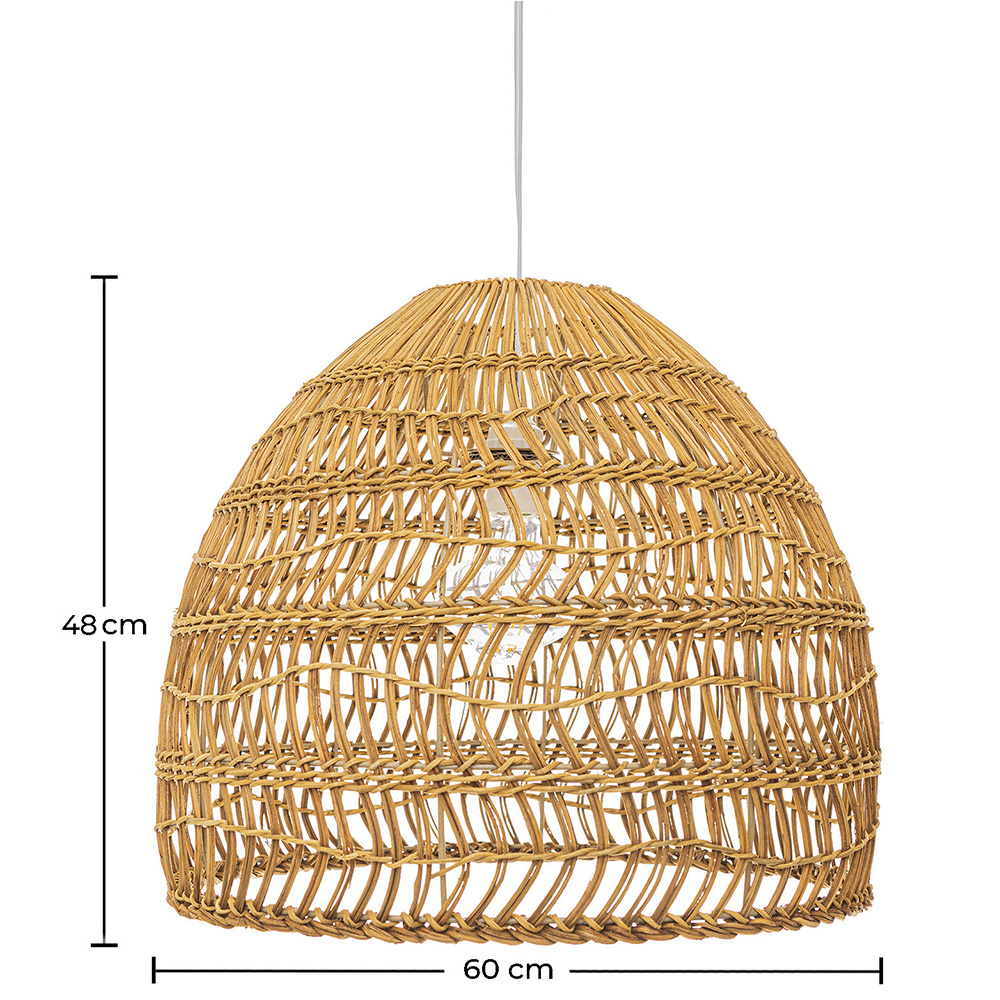 Luminária de Teto de Rattan - Luminária Pendente stile Boho Bali - 60cm - Hoa image 10