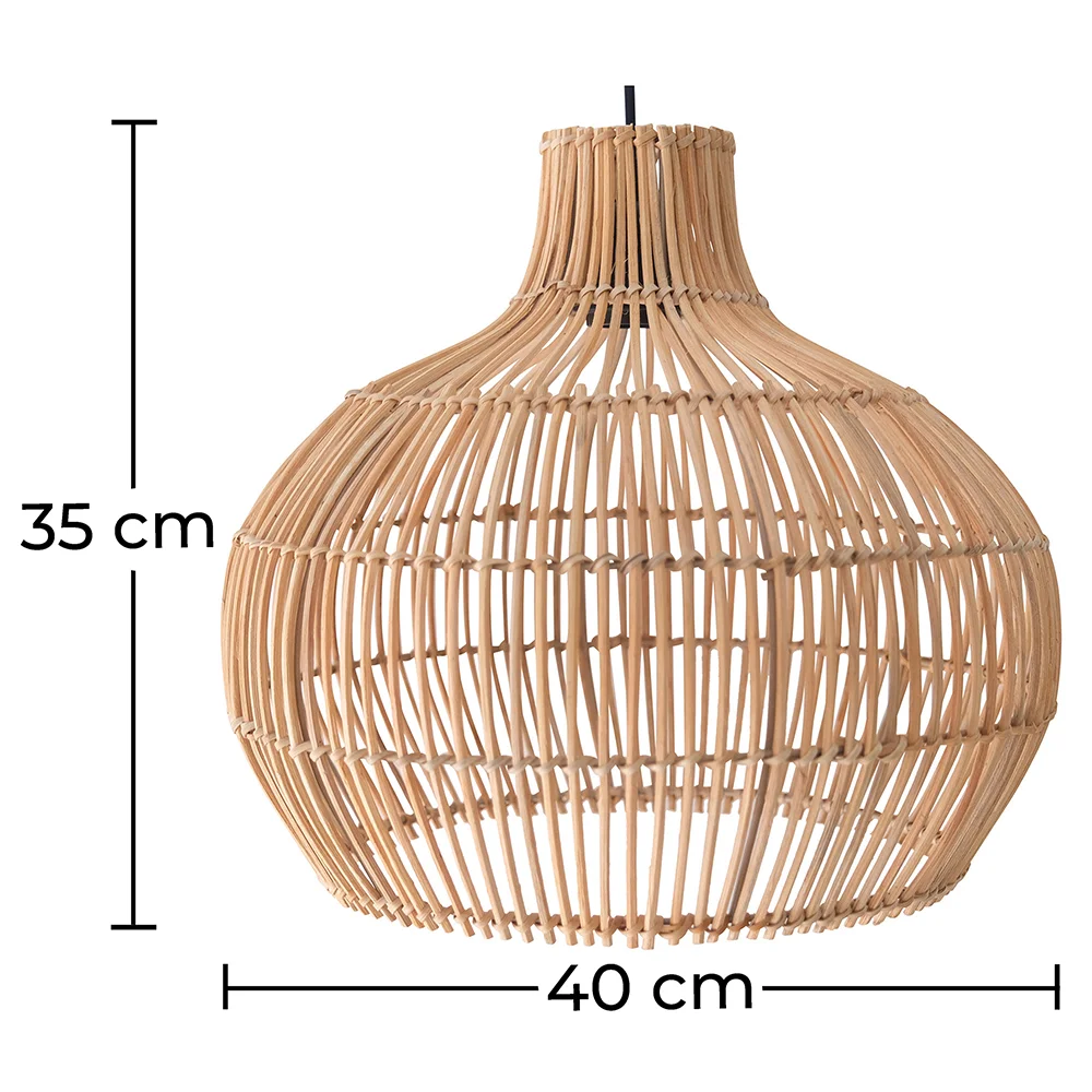 Luminária de Teto de Rattan - Luminária Pendente de stile Boho Bali - Elan image 10