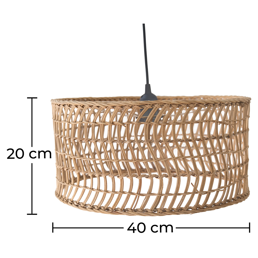 Luminária de teto em rattan - Luminária pendente de stile Boho Bali - Beri image 10