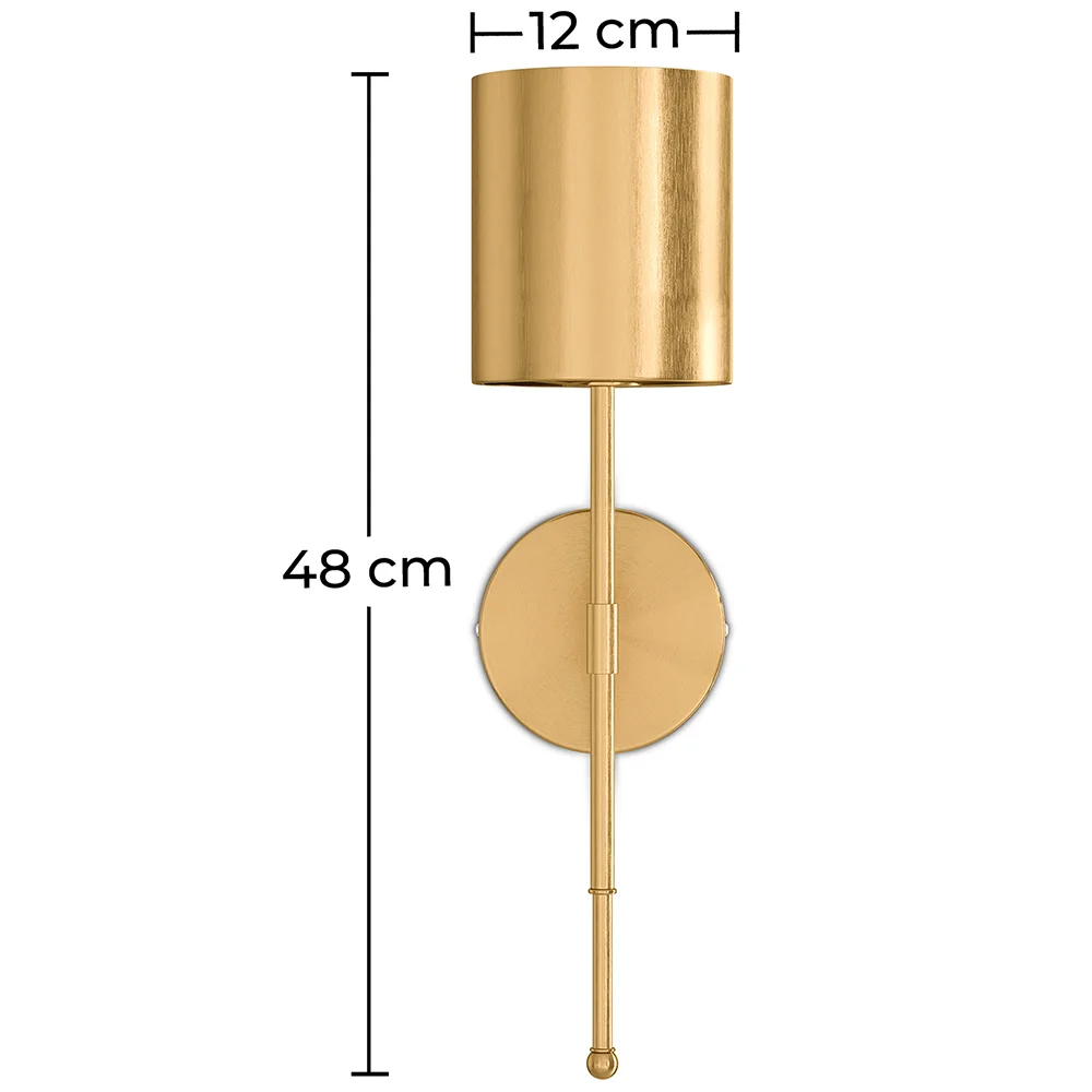 Candeeiro Aplique de Parede - Metal Dourado - Hay image 10
