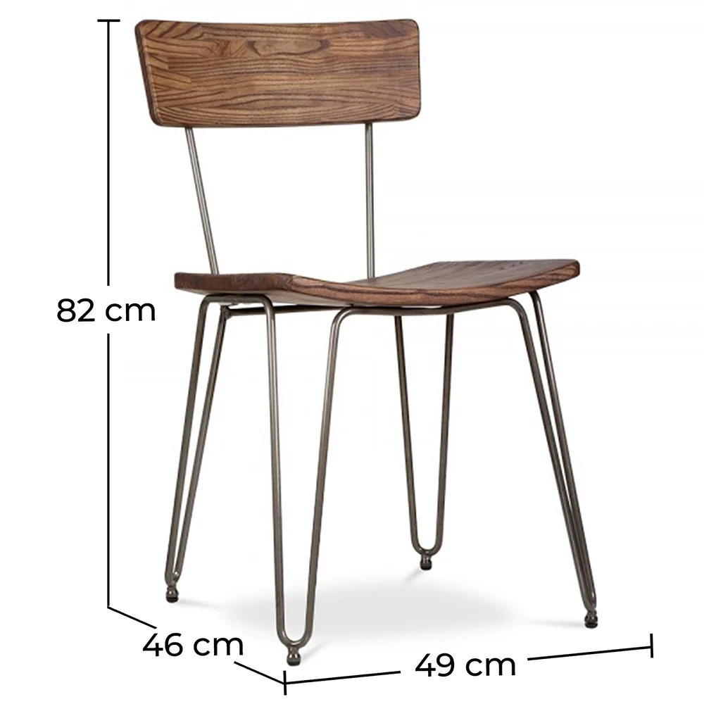 Pack de 2 Cadeiras de Jantar em Madeira - Design Industrial - Hairpin image 10