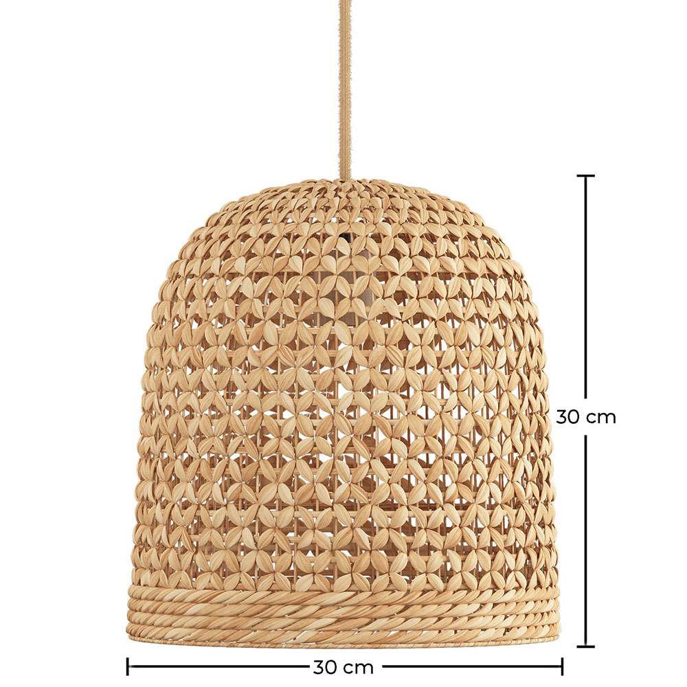 Luminária de teto de rattan - Luminária pendente de design boho Bali - 30cm- Rava image 10