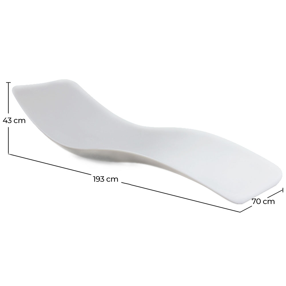 Espreguiçadeira de piscina de design - Branco fosco - Hero image 10