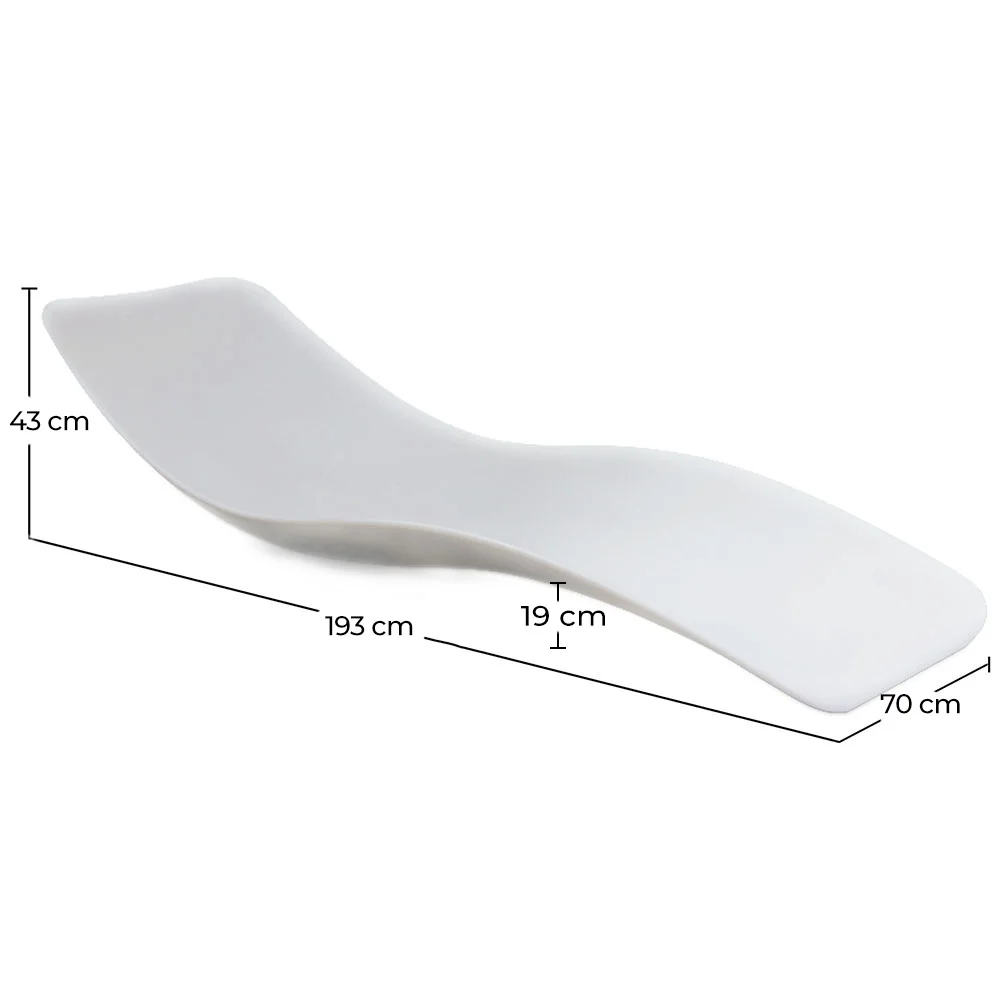 Espreguiçadeira de piscina de design - Branco fosco - Hero image 10