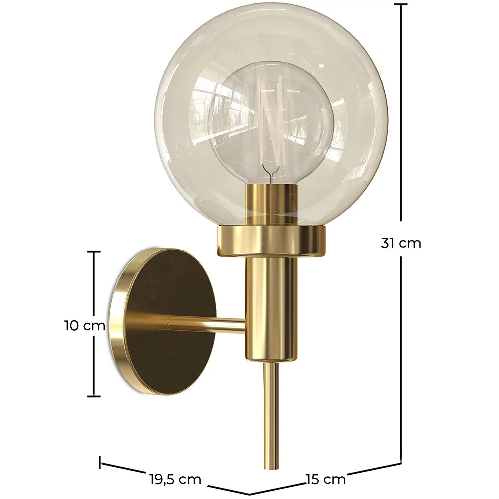 Aplique de Parede Dourado - Lica image 10