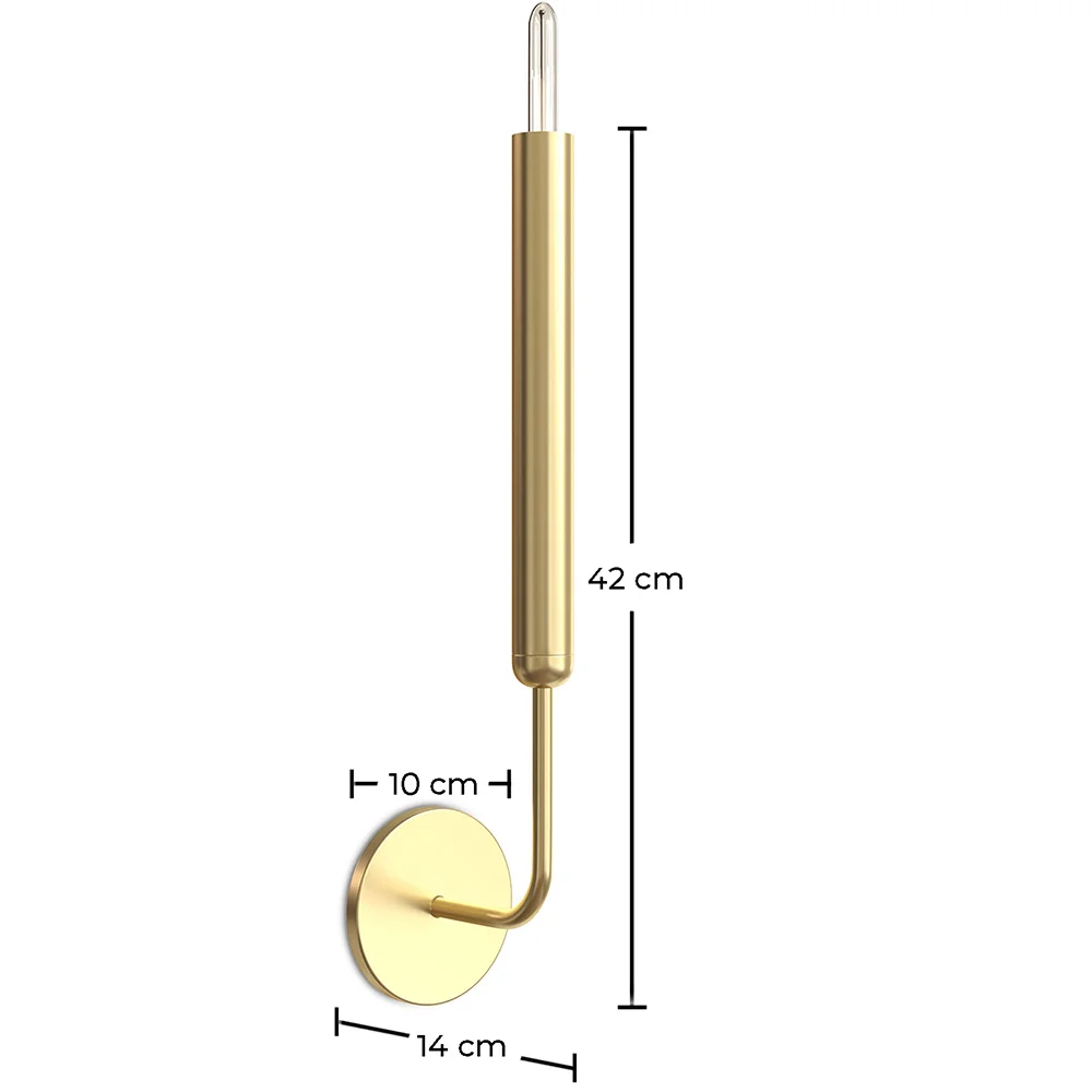 Aplique de Parede Vela em Dourado - Lica image 10