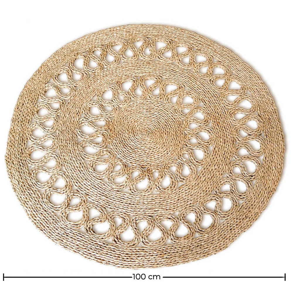 Tapete redondo de juta - Boho Bali - 100 CM - Ilya image 10