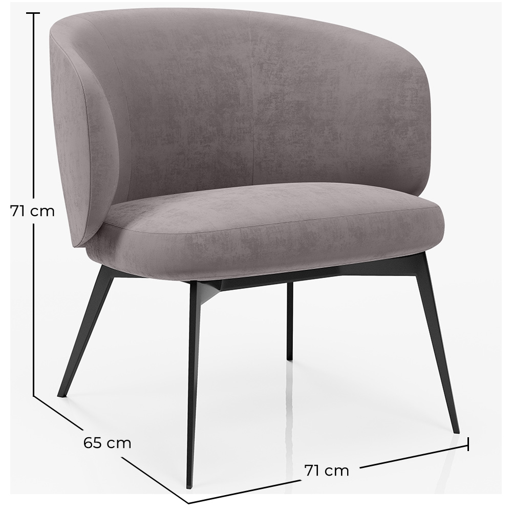 Poltrona de Design Curvo Estofada Estilo Contemporâneo - Opreh image 10