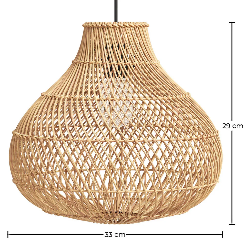 Luminária de teto de rattan - Luminária pendente boho de Bali - Wayan image 10