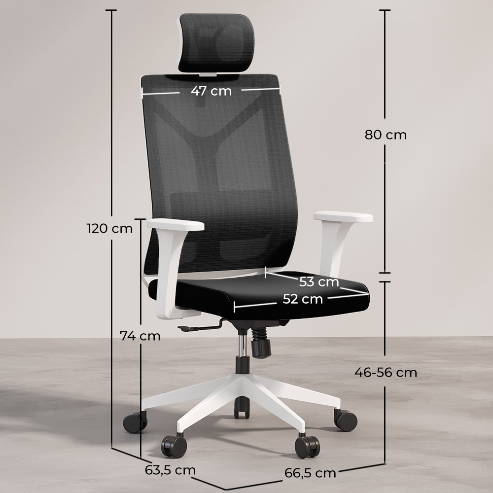 Cadeira de escritório ergonômica com rodas e apoio para braços - Ergal image 10