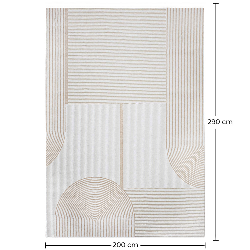 Tapete Grande com Design Contemporâneo e Moderno - Bege (290x200 cm) - Dhoka image 10