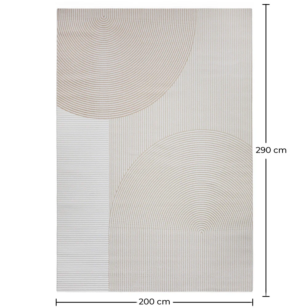 Tapete Grande com Design Contemporâneo e Moderno - Bege (290x200 cm) - Ryng image 10