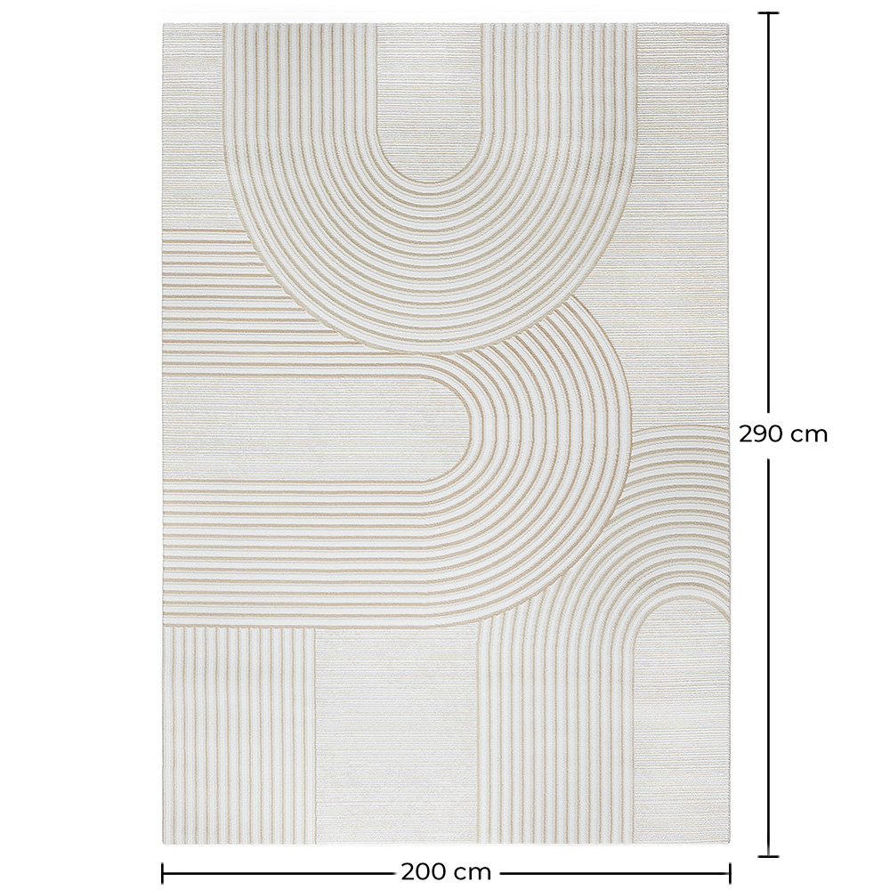 Tapete Grande com Design Contemporâneo e Moderno - Bege (290x200 cm) - Grut image 10