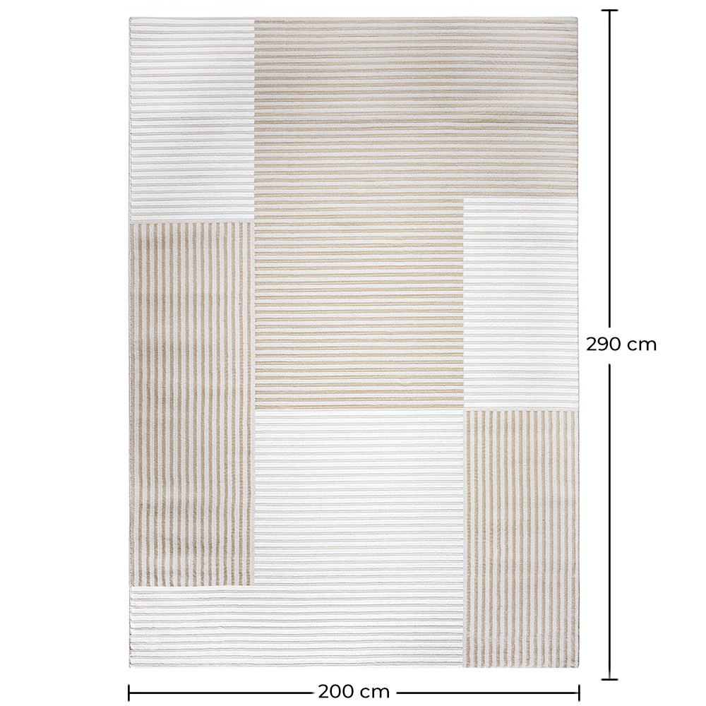 Tapete Grande com Design Contemporâneo e Moderno - Bege (290x200 cm) - Layra image 10