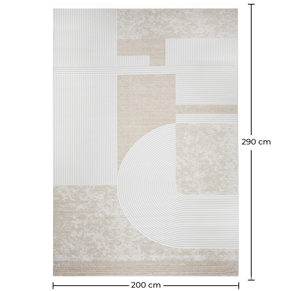 Tapete Grande com Design Contemporâneo e Moderno - Bege (290x200 cm) - Kopa image 10