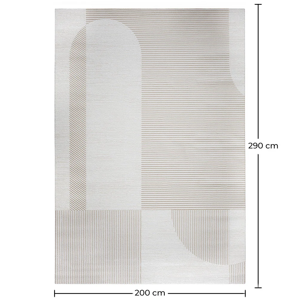 Tapete Grande com Design Contemporâneo e Moderno - Bege (290x200 cm) - Spere image 10