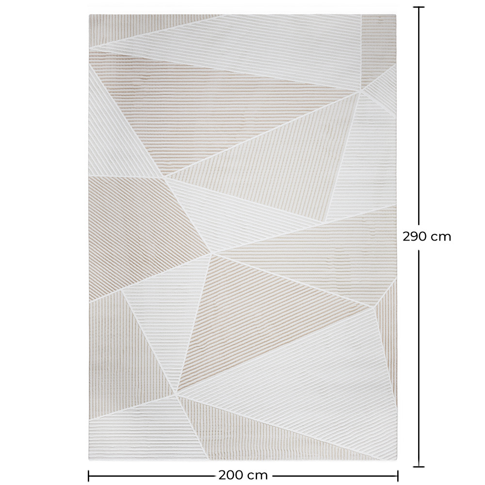 Tapete Grande com Design Contemporâneo e Moderno - Bege (290x200 cm) - Cerna image 10