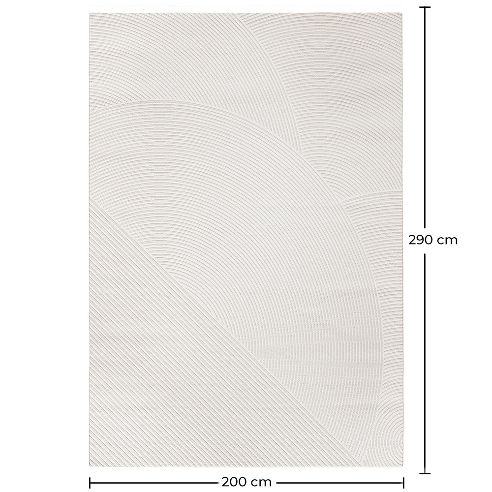 Tapete Grande com Design Contemporâneo e Moderno - Bege (290x200 cm) - Amara image 10