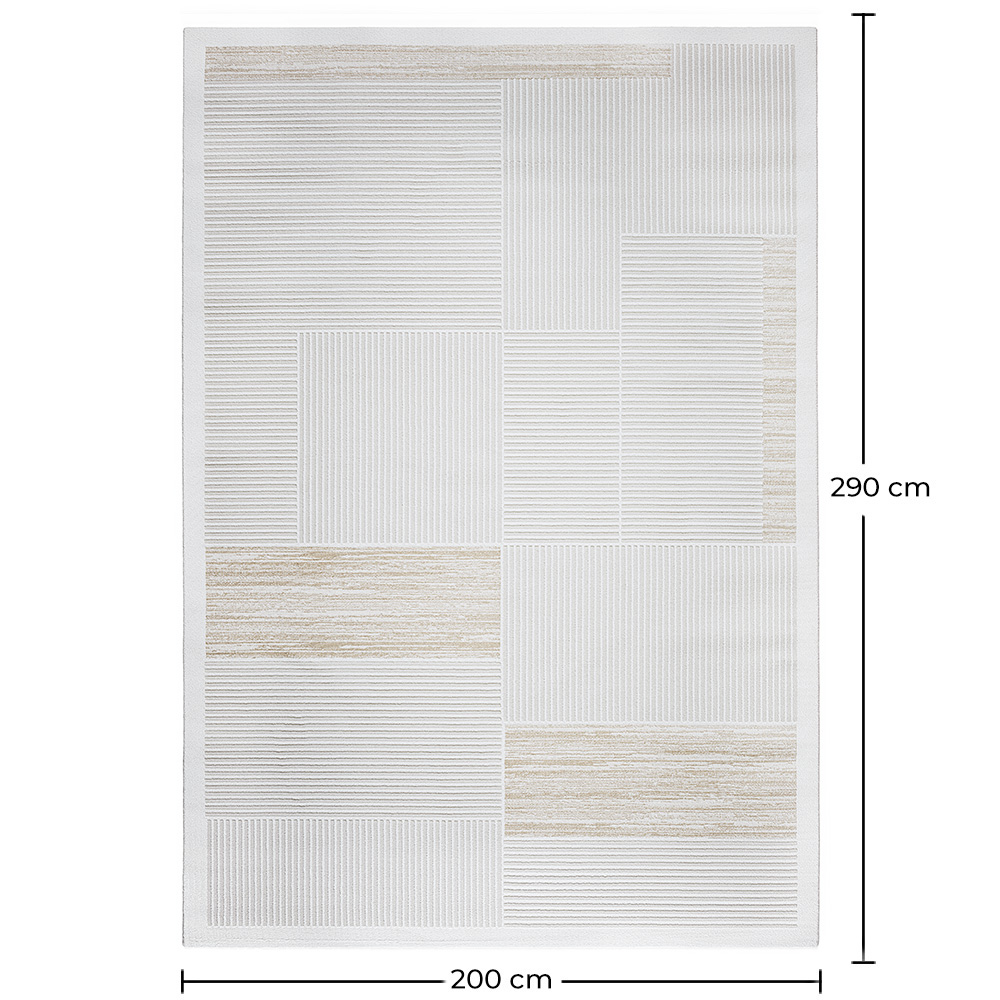 Tapete Grande com Design Contemporâneo e Moderno - Bege (290x200 cm) - Pestra image 10