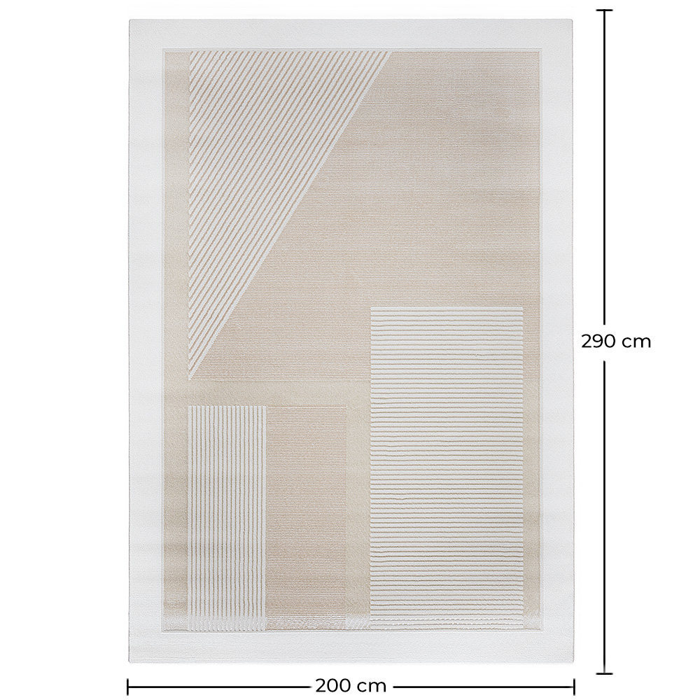 Tapete Grande com Design Contemporâneo e Moderno - Bege (290x200 cm) - Terna image 10