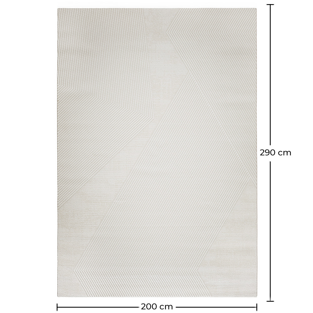 Tapete Grande com Design Contemporâneo e Moderno - Bege (290x200 cm) - Rivola image 10