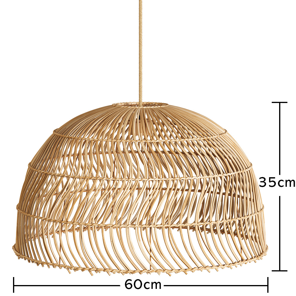 Lâmpada Pendente em Rattan - Boho Bali - Capril image 10