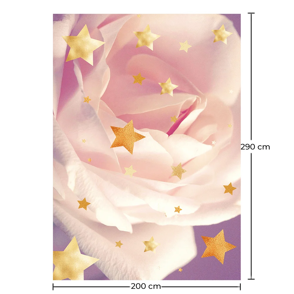 Grande Tapete Infantil com Design de Estrela Floral - Rosa (290x200 cm) - Alvi image 10