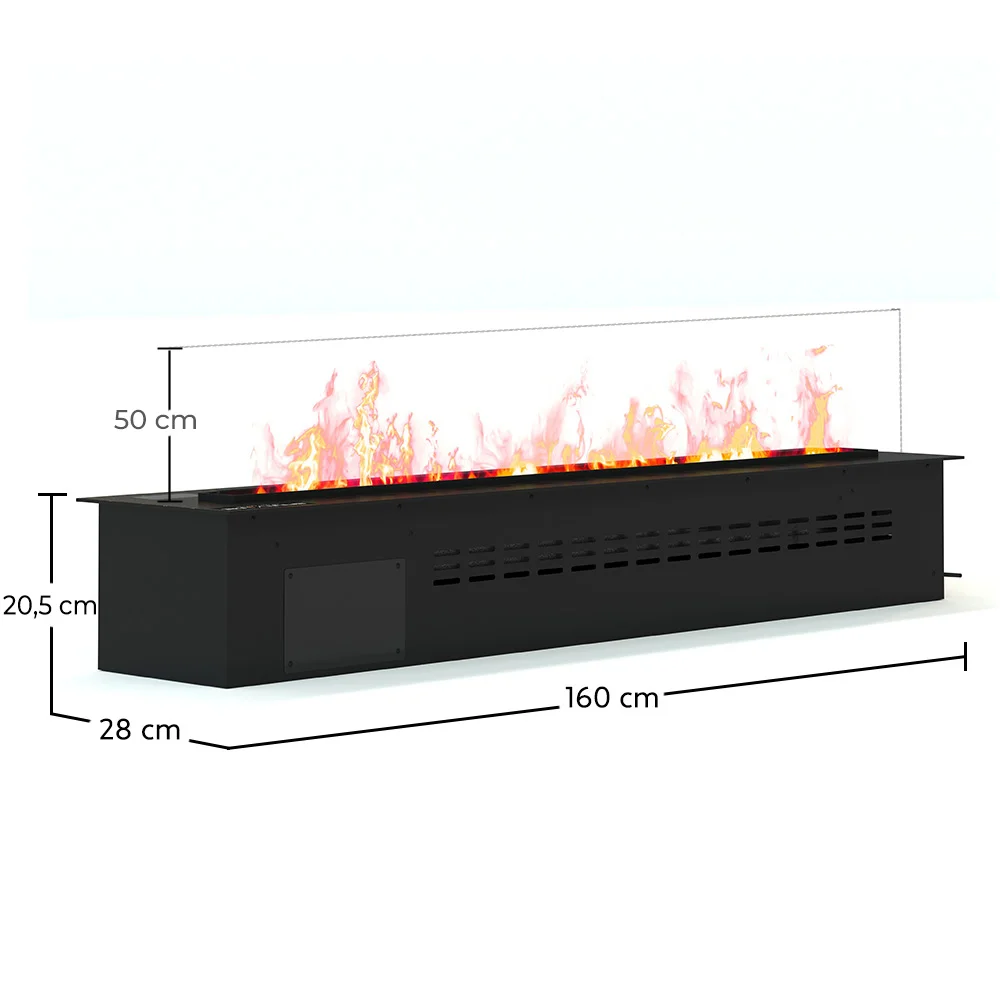 Lareira Elétrica Decorativa com Chama de Vapor de Água - 160CM image 10