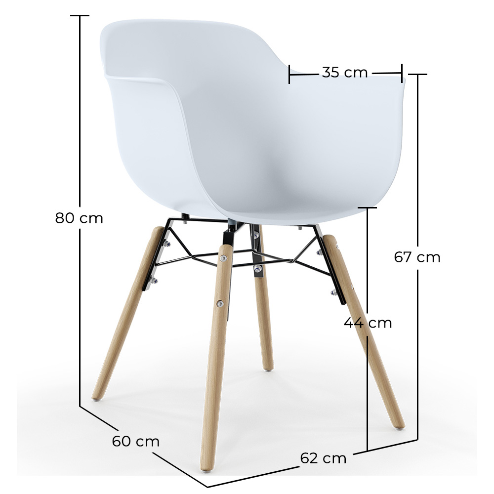 Conjunto de 2 Cadeiras de Jantar - Design Escandinavo - Pés de Madeira - Nordika image 10