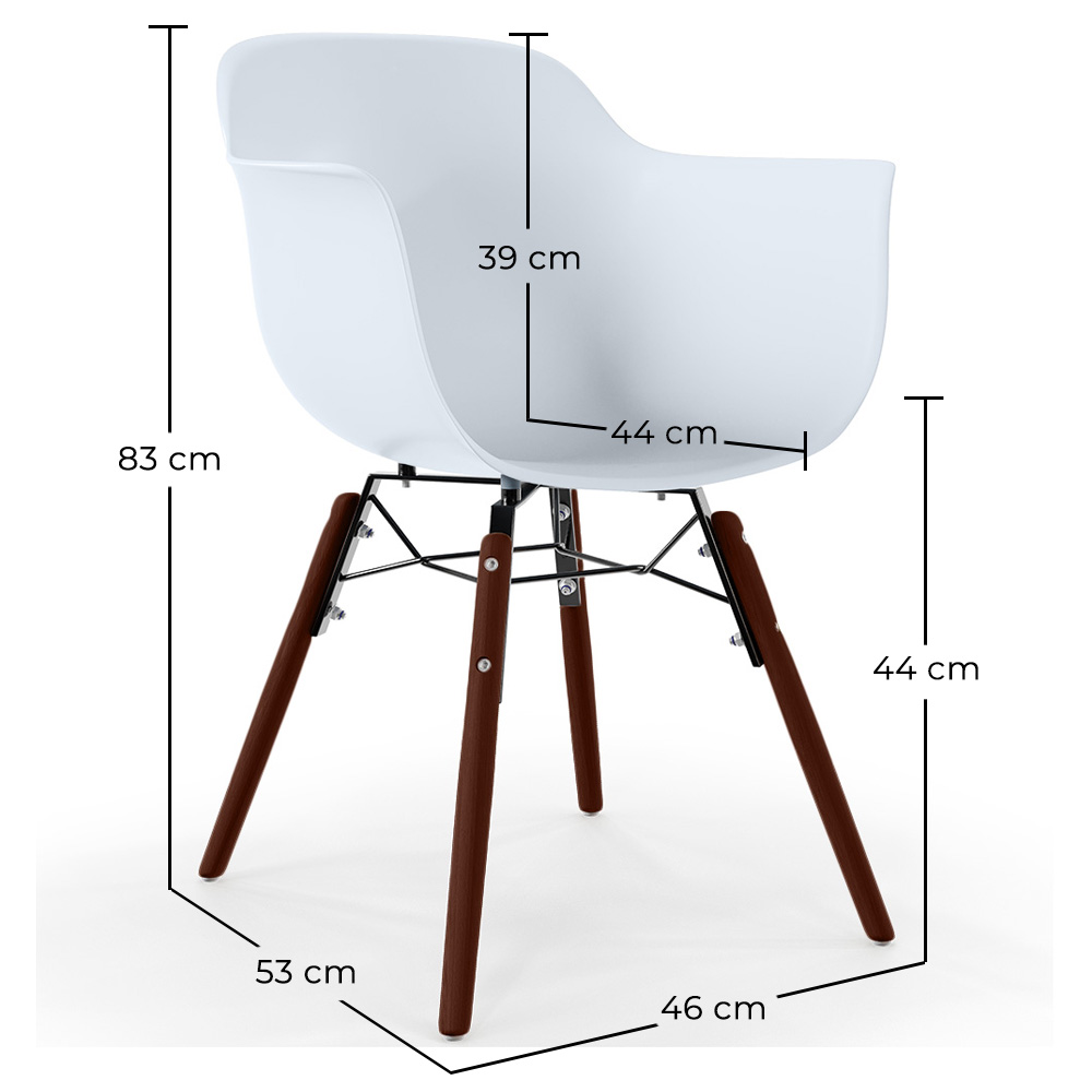 Cadeiras de Jantar - Design Escandinavo - Pernas de Madeira Escura - Nordika image 10