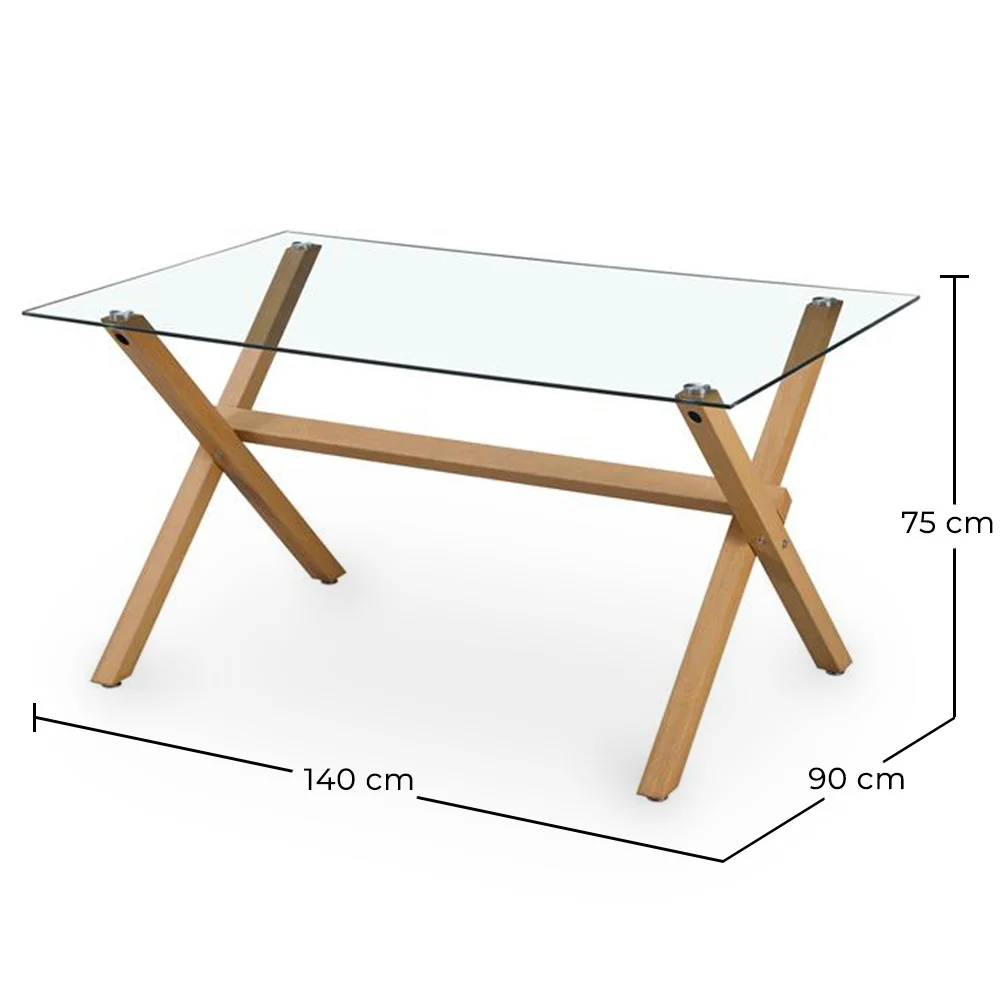 Mesa de Jantar Retangular - Design Escandinavo - 6 Lugares - Tesfa image 10