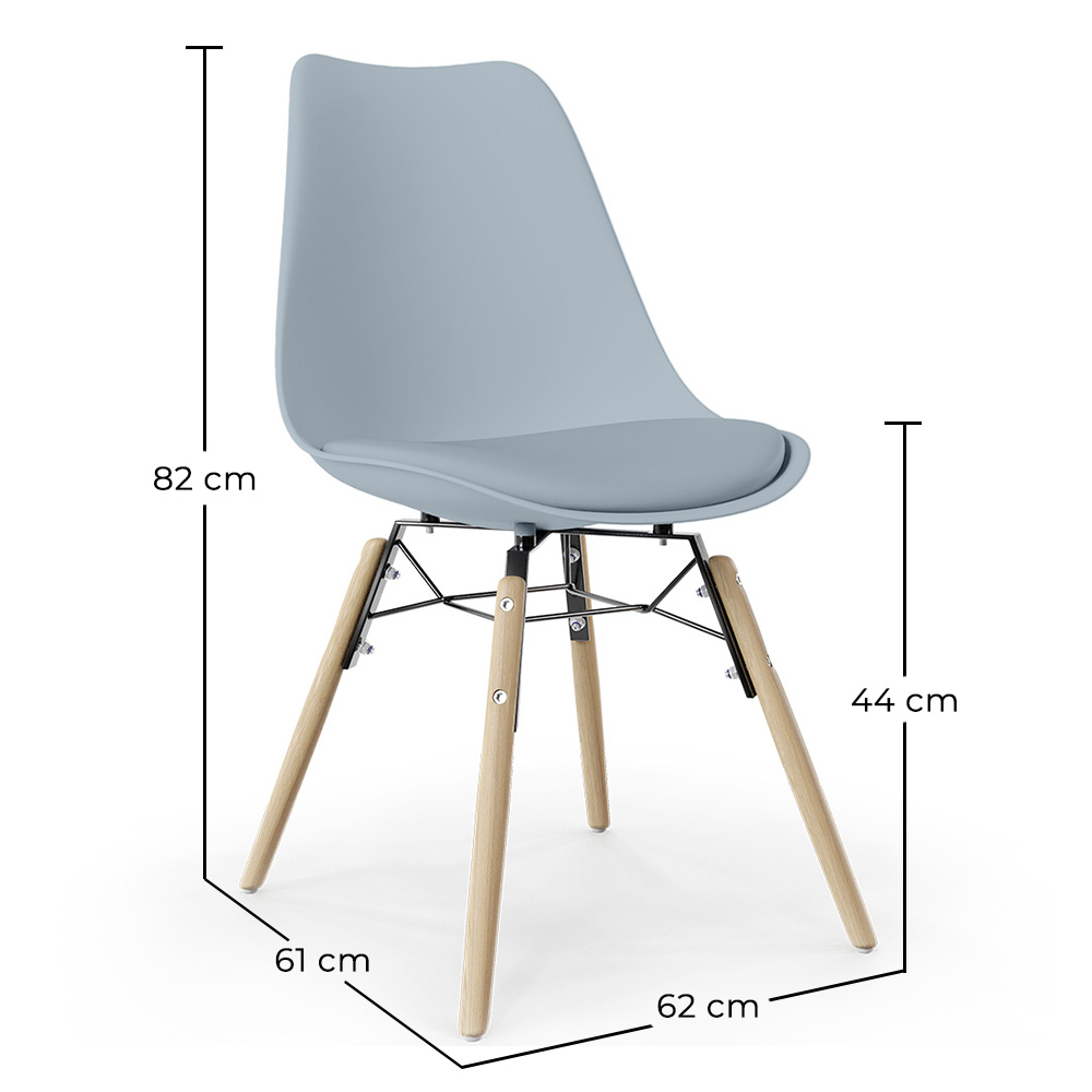 Cadeira de Jantar com Almofada - Design Escandinavo e Pés de Madeira - Skögur image 10