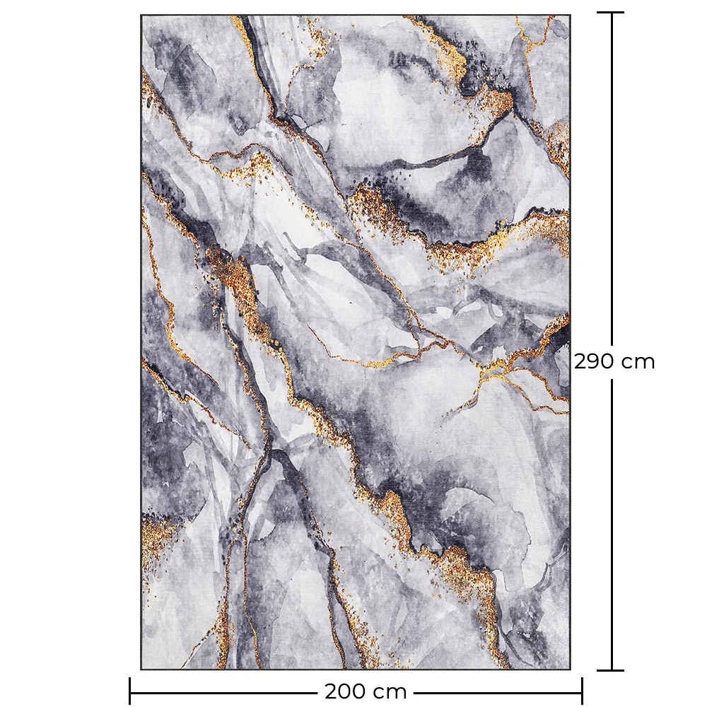 Tapete Grande de Design Moderno com Efeito Mármore - (290x200 cm) - Arezzo image 10