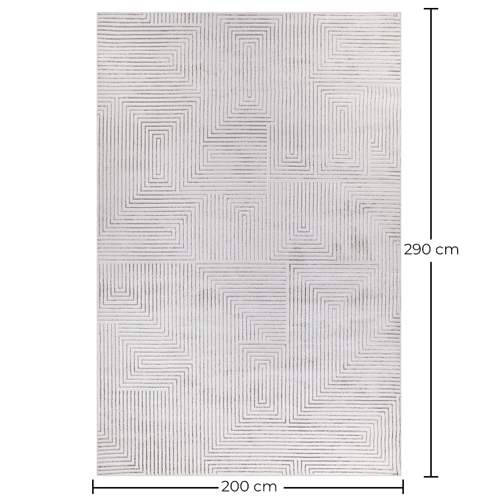 Tapete Grande com Design Contemporâneo e Moderno - Bege (290x200 cm) - Marcellum image 10