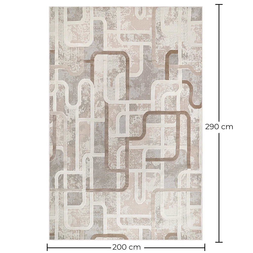 Tapete Grande com Design Contemporâneo e Moderno - Bege (290x200 cm) - Ornate image 10