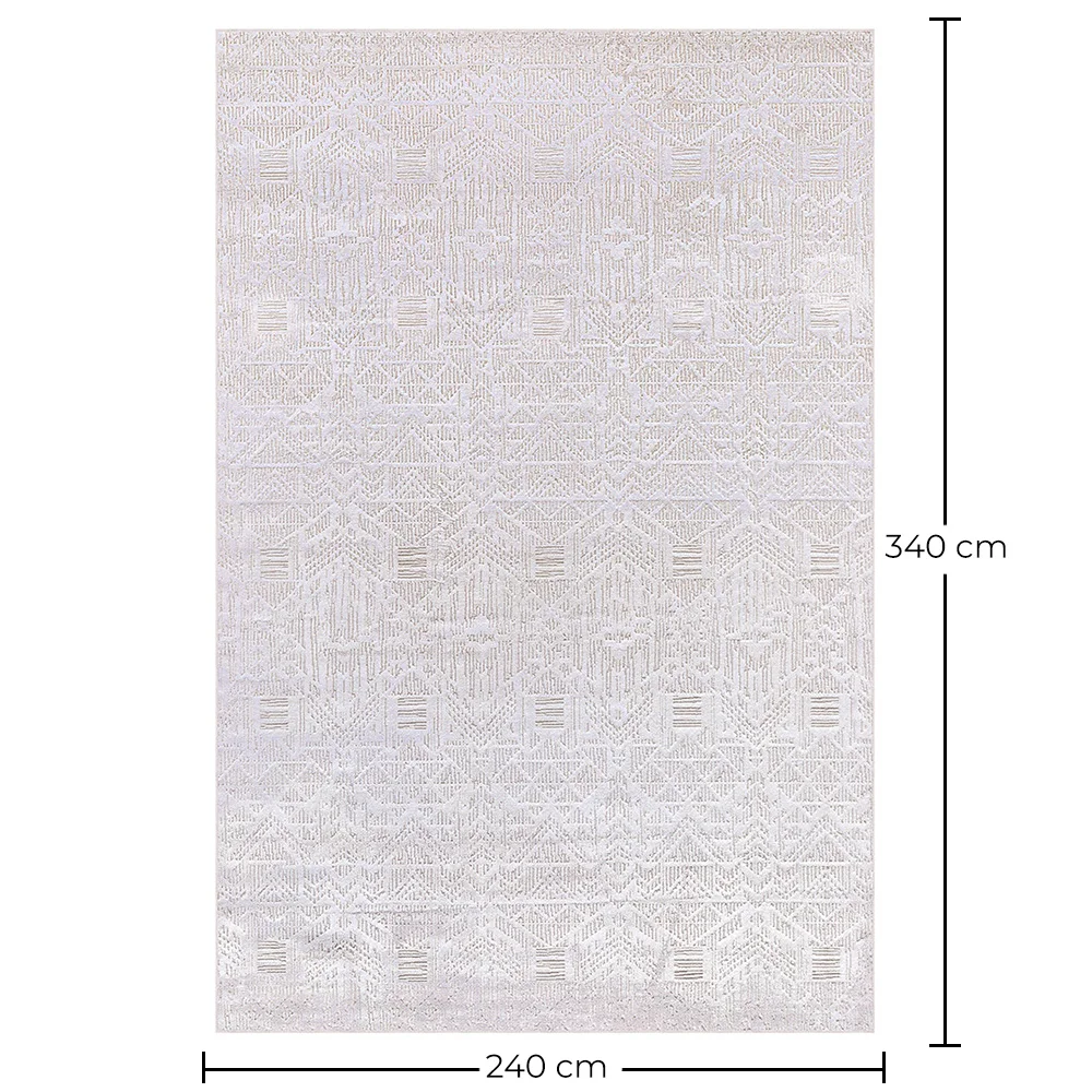 Tapete Grande com Design Contemporâneo e Moderno - Bege (240x 340 cm) - Pomona image 10