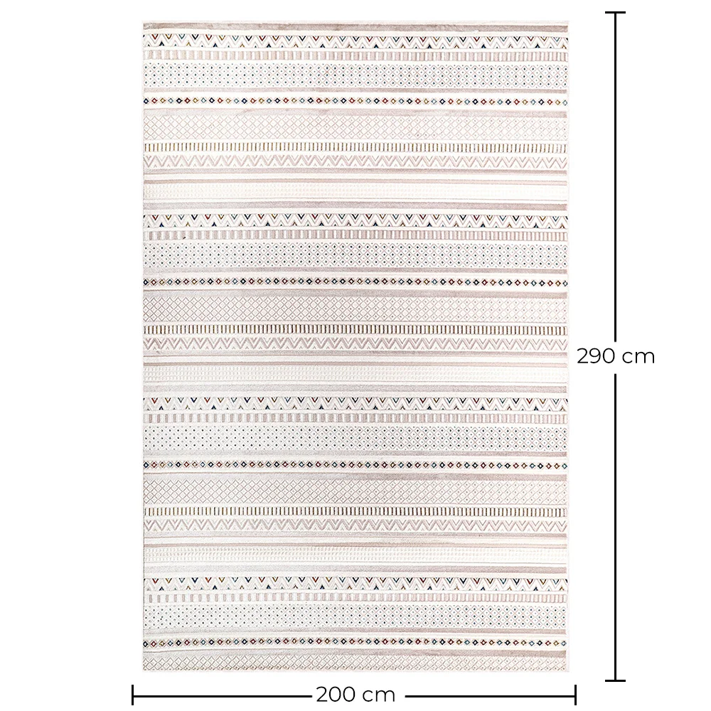 Tapete Grande com Design Contemporâneo e Moderno - Bege (290x200 cm) - Ferrum image 10