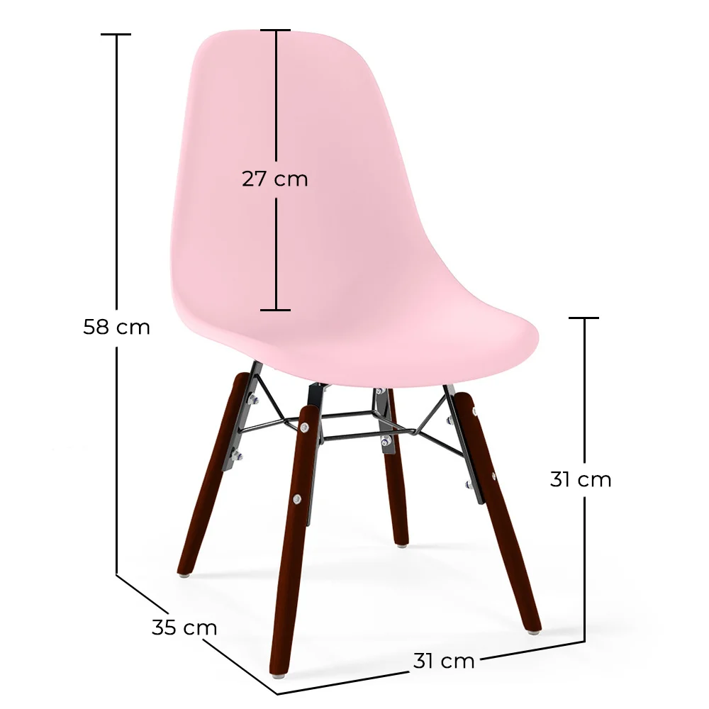 Cadeira Infanti - Design Escandinavo - Pernas de Madeira Escura - Skögur image 10
