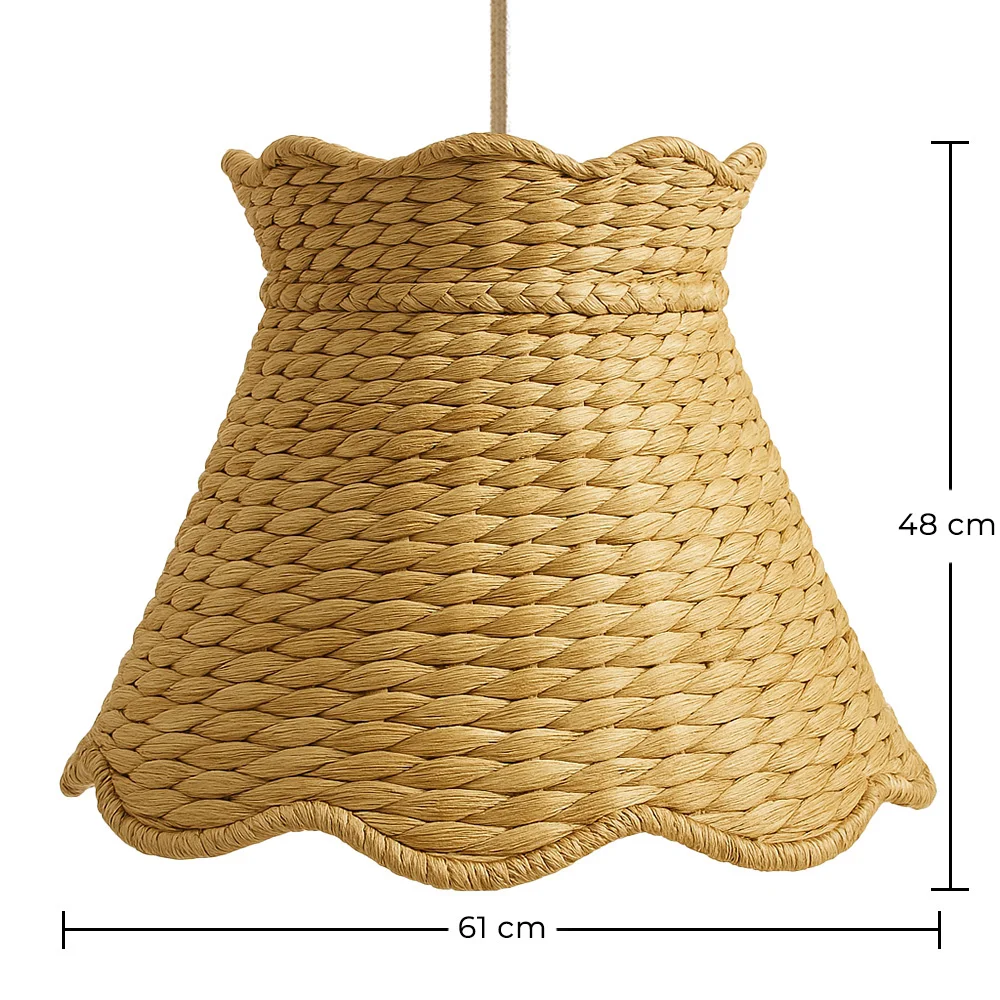 Lâmpada de Teto de Rattan – Lâmpada Pendente Estilo Natural – Tyna image 10