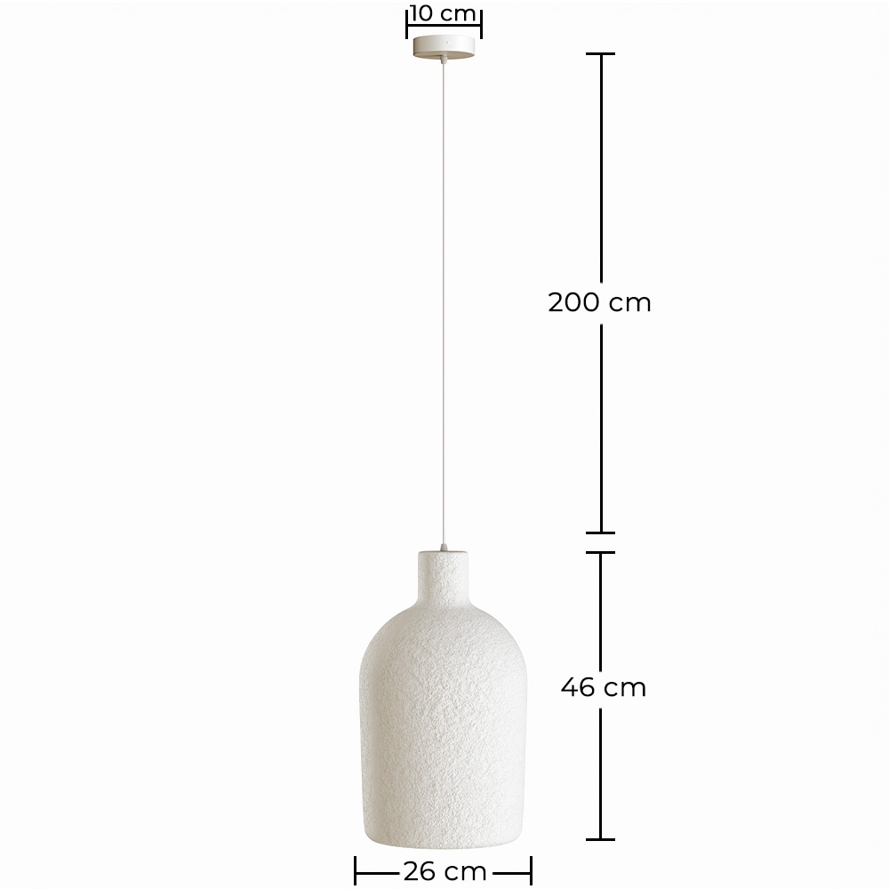 Lâmpada pendente - Design minimalista - Acabamento efeito pedra - Sinur II image 10