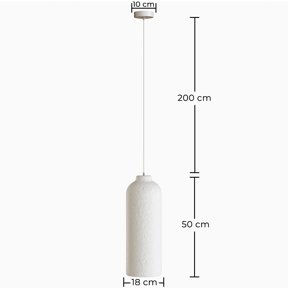 Lâmpada pendente - Design minimalista - Acabamento efeito pedra - Sinur III image 10