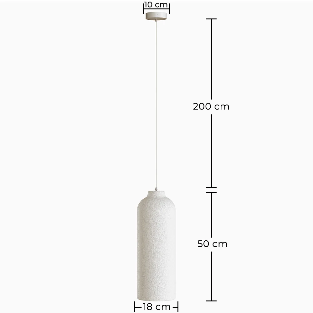 Lâmpada pendente - Design minimalista - Acabamento efeito pedra - Sinur III image 10