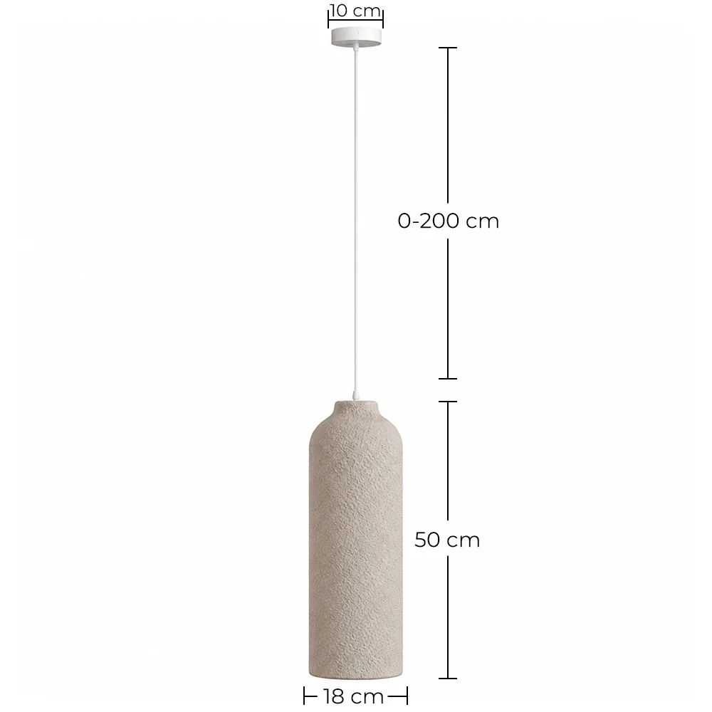 Lâmpada pendente - Design minimalista - Acabamento efeito pedra - Sinur III image 10