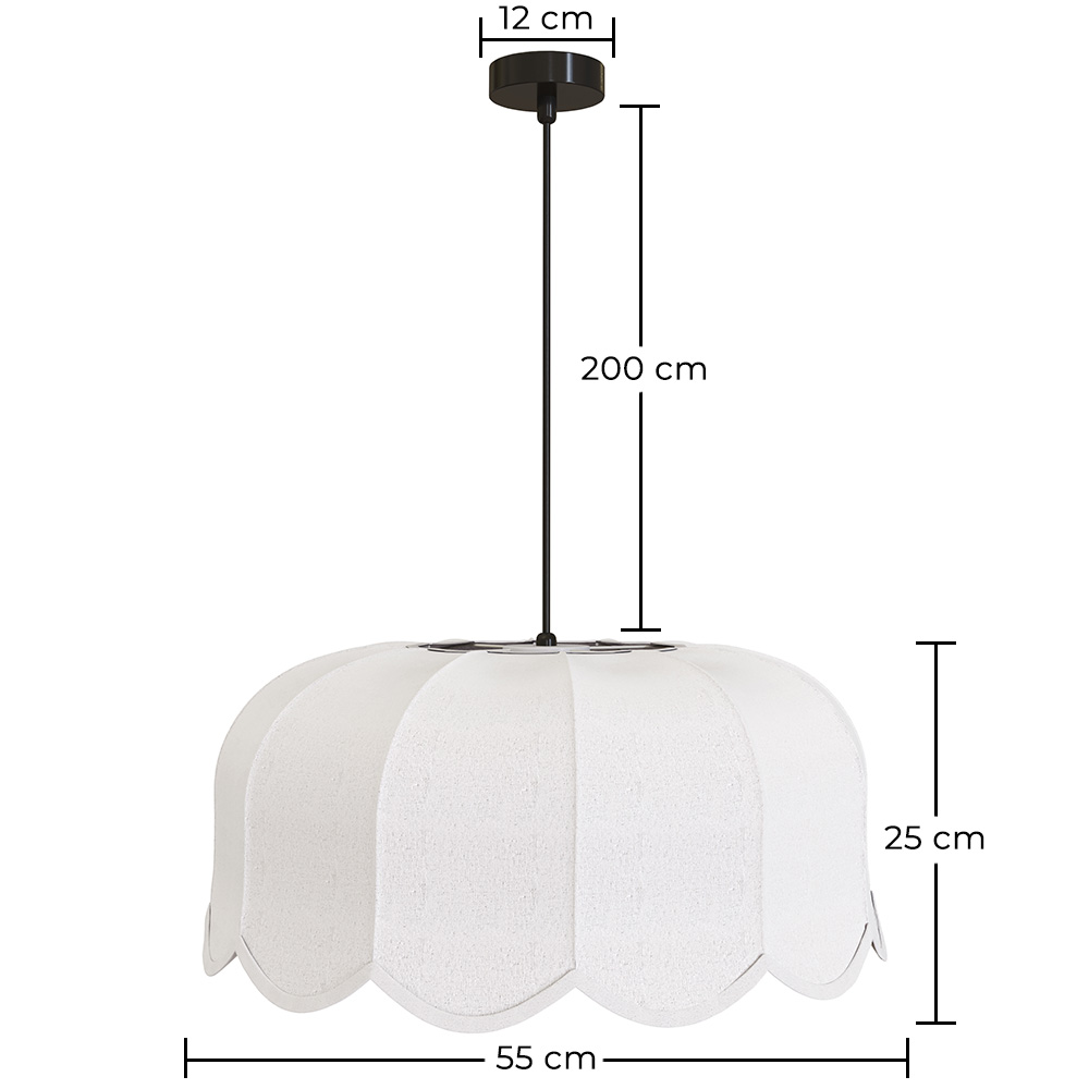 Luminária pendente Linho bege – Estilo natural e atemporal – Deral image 10