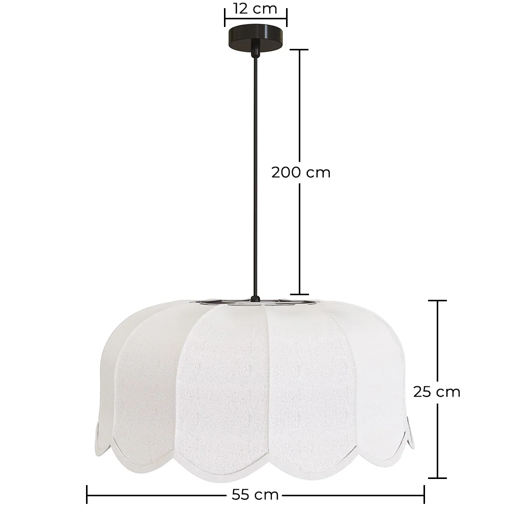 Luminária pendente Linho bege – Estilo natural e atemporal – Deral image 10